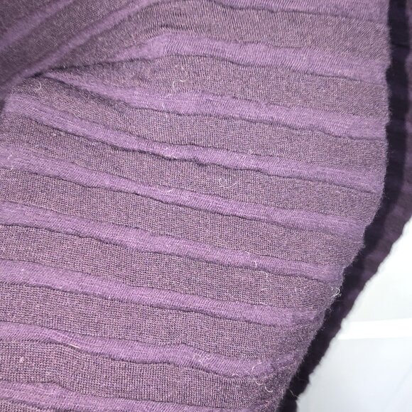 Gap Velvet Striped Top Small - Purple 3/4 Balloon Sleeve Blouse - Picture 3 of 7